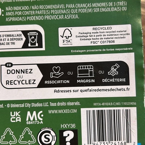 Mattel Wicked Movie Glinda Nessarose Elphaba Dolls MISPRINT ERROR  NEW s… - Picture 7 of 11